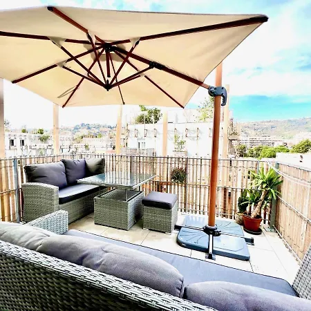 Riviera - Superbe 3 Pieces Avec Terrasse Plein Sud Et Parking Ac- La Terrasse Du Jardin Du Ray Apartment *